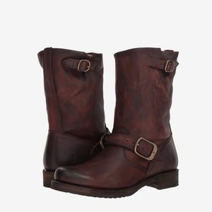 Frye Womens Veronica Shortie Dark Brown Soft Vintage Leather Size 10